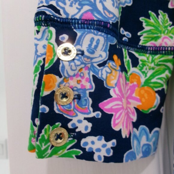 New Lilly Pulitzer x Disney Sophie Stretch Sheath Dress Agean Blue Pink Green M - Picture 5 of 11